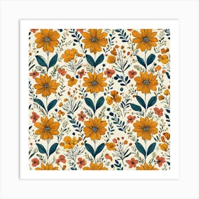 Floral Pattern 49 Art Print