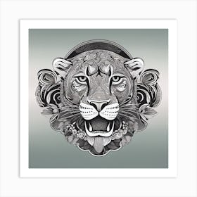 Tiger Head 1 Art Print