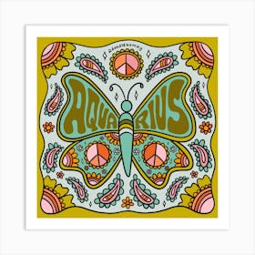 Aquarius Butterfly Art Print