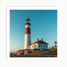 Lighthouse Stock Videos & Royalty-Free Footage 2 Art Print