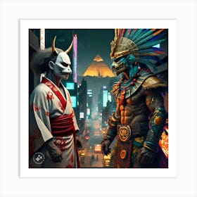 Two Demons In A City Art Print