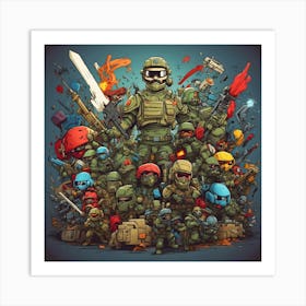 Halo Soldiers Art Print