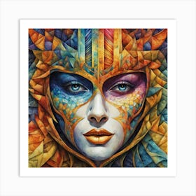 Woman'S Face Art Print