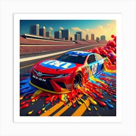 Nascar Toyota Camry Paint Splash Art Print