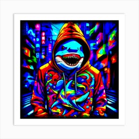 Psychedelic Shark Art Print