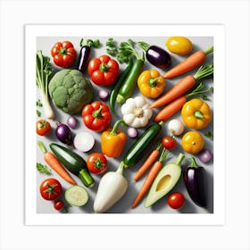 Colorful Vegetables Art Print