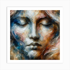 Abstract Of A Woman'S Face 2 Art Print