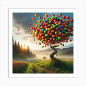 Balloon Tree Art Print