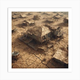 Village In The Desert 3 Art Print