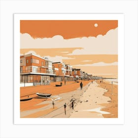 Default Abstract Illustration Of South end On Sea Beach Essex art print 3 Art Print