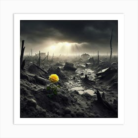 Rose In The Ruins Art Print