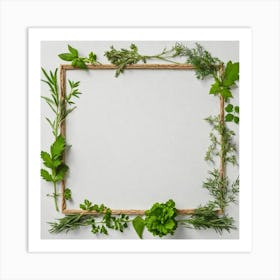 Frame Of Herbs 35 Art Print