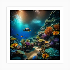 Underwater Coral Reef Art Print