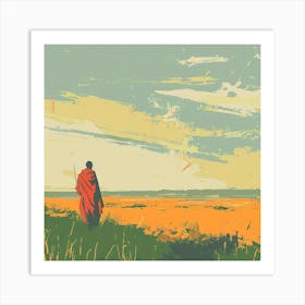 A Masai Mara In Kenya Expressive Strokes Illustr 1720350692 3 Art Print