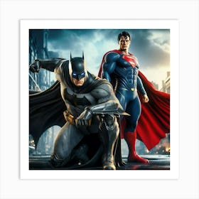 Batman And Superman 1 Art Print