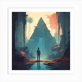 Man In The Jungle 1 Art Print