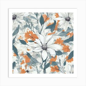 Floral Pattern 2 Art Print