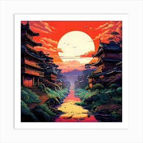 Asian Landscape Art Print