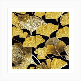 Ginkgo Leaves Art Print