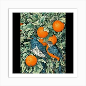 Oranges And Birds Art Print