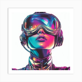 Cyborg Girl 4 Art Print