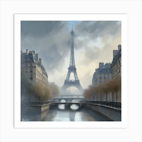 Claude Monet inspired cityscape 2 Art Print