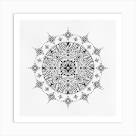 Mandala Drawing Art Print