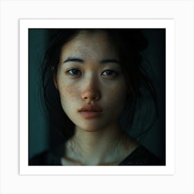 Portrait Of A Young Asian Woman Art Print