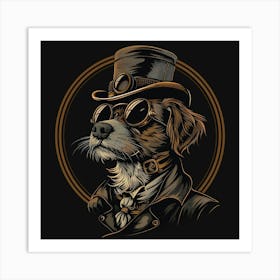 Steampunk Dog 34 Art Print