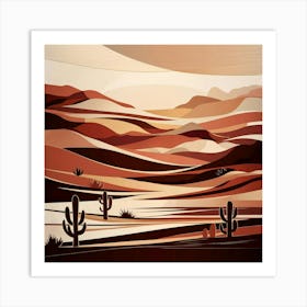 Desert Landscape 5 Art Print