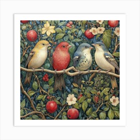 Birds On A Branch Art 39 Art Print