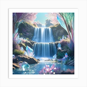 Waterfall In The Forest Art Print