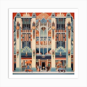 Art Deco marketplace Art Print