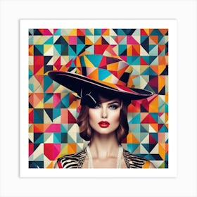 Woman In A Hat 13 Art Print