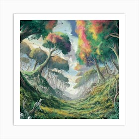 Abstrat The Forest Art Print