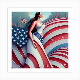 American Girl 5 Art Print