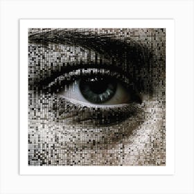 Pixelated Eye Art Print