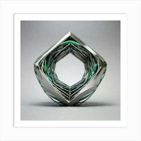 Metal geometric abstract Art Print