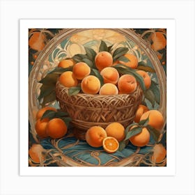 Apricots In A Basket Art Print