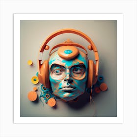 Head phones Art Print