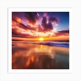 Sunset On The Beach 983 Art Print