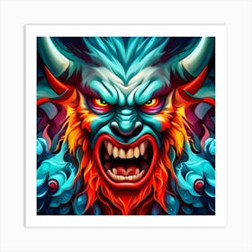 Demon Head Illustration Art Print