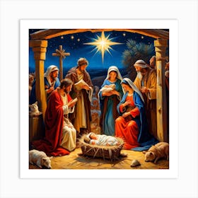 Nativity Scene Art Print