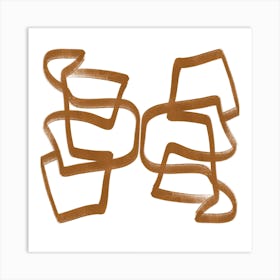 Brown Abstract Art Print