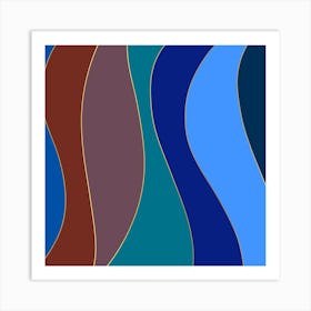 Abstract Wavy Lines Art Print