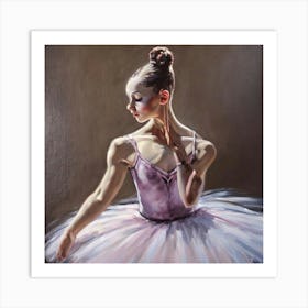 Ballerina in White Art Print