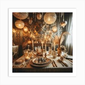 Deco Dining Room Art Print