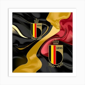 Belgium National Football Team Logo Wall Art 8 Art Print