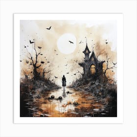 Halloween Castle Art Print