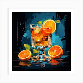 Glass Of Orange Juice 2 Art Print